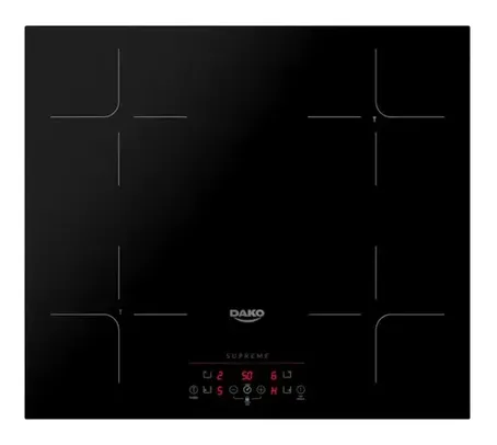 Fogão Cooktop De Indução 4 Bocas Dako Supreme Preto 220v