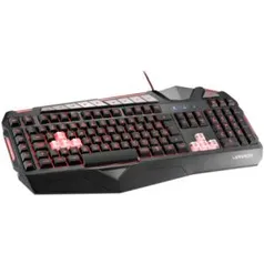 Teclado Gamer Multilaser Tc209 Warrior Macro Preto Com LED | R$47