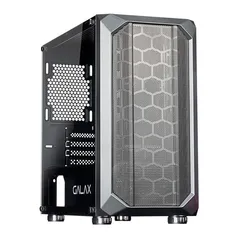 Gabinete Gamer Galax Nebulosa, Mini Tower, Vidro Temperado, Sem Fan, Black, Sem Fonte, GX700 | R$ 300