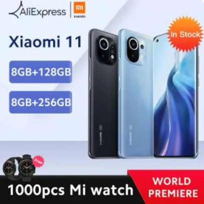 Smartphone Xiaomi Mi 11 5G 8/128GB GLOBAL | R$3.851