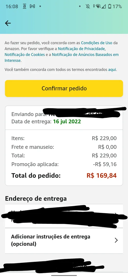 Imagem na descrição da promoção