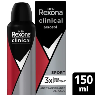 Antitranspirante Aerosol Rexona Clinical Clean 150ml