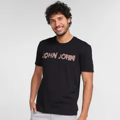 Camiseta John John Rx Effect Manga Curta Masculina - Preto R$88