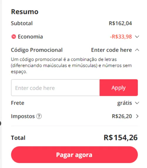 Imagem na descrição da promoção