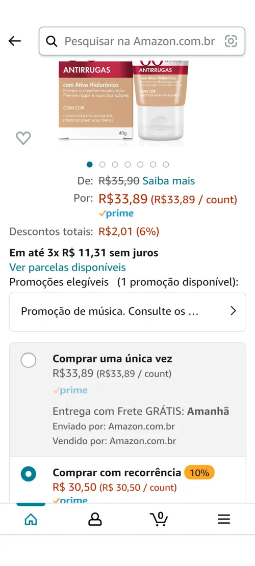 Imagem na descrição da promoção