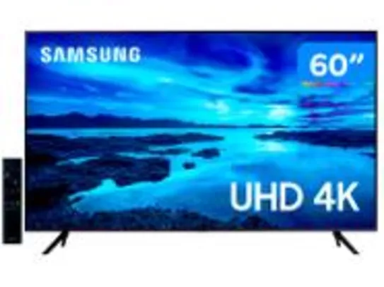 (Magalu Pay) Smart TV 60” 4K Crystal Samsung 60AU7700 Wi-Fi