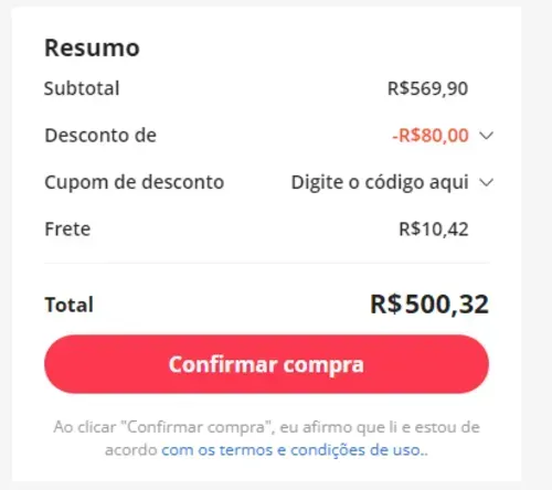 Imagem na descrição da promoção