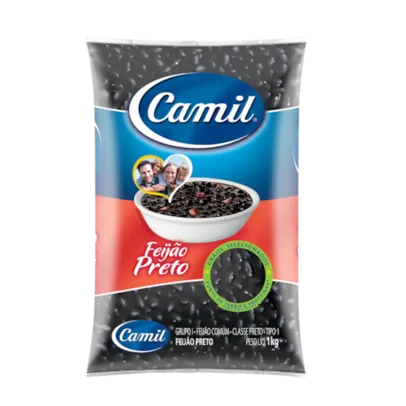 Feijão Preto Tipo 1 CAMIL 1kg