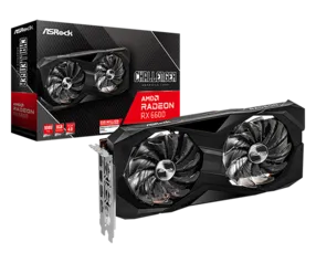 Placa de Vídeo Asrock Radeon RX 6600 Challenger D, 8GB, GDDR6, FSR, Ray Tracing, 90-GA2RZZ-00UANF