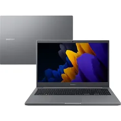 Notebook Samsung Book Intel Core I7-1165G7 8GB 256GB SSD (Intel Iris Xe) W10 FHD 15.6'' Cinza Chumbo | R$4.440