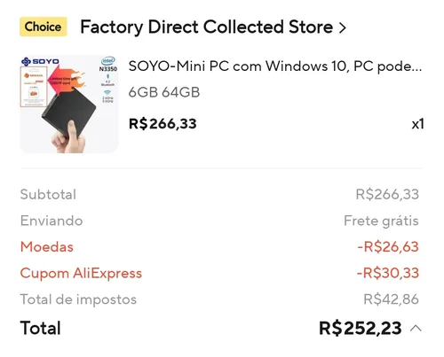 Imagem na descrição da promoção