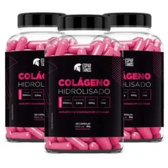 Kit 3X Colágeno Hidrolisado Espartanos Collagen (360 Cáps) | R$63