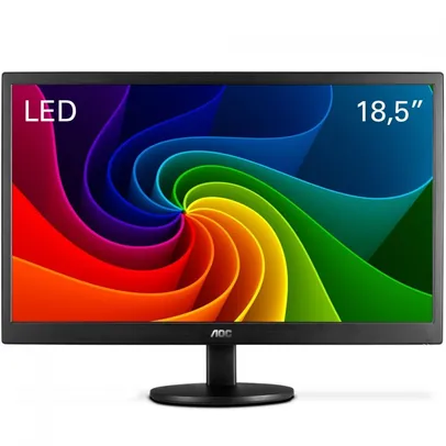 Monitor AOC 18.5 Pol, LED, HD, VGA, Bivolt, HDMI, E970SWHNL