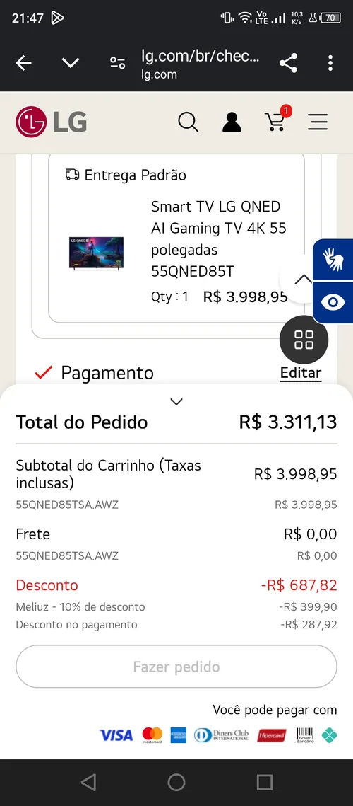 Imagem na descrição da promoção