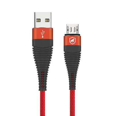 Cabo Phantom Vermelho - Micro USB V8 - Gshield