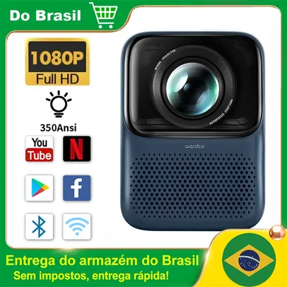 [Do Brasil] Mini Projetor Portátil Wanbo T2 Max 