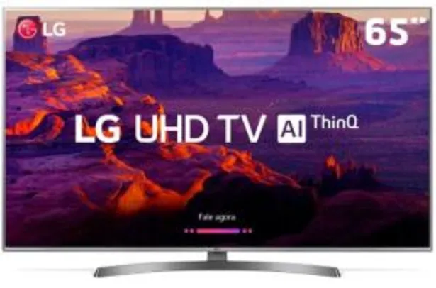 Smart TV LED 65" Ultra HD 4K LG 65UK6540, ThinQ AI, HDR 10 Pro, 4 HDMI e 2 USB - R$ 4939