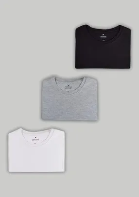 Kit Com 3 Camisetas Masculinas Básicas - HERING