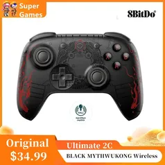 [R$ 126 MOEDAS - IMPOSTO INCLUSO/GOOGLE PAY] Controle 8BitDo Ultimate 2C Edição Black Myth Wukong #Aliexpress 🇨🇳