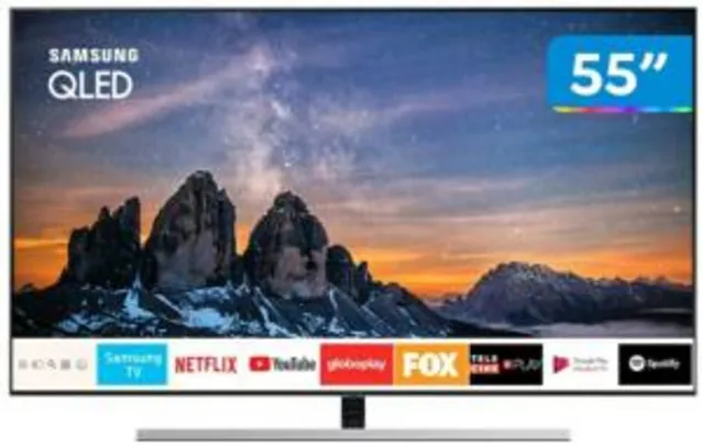 Samsung Qled Tv Uhd 4k 2019 Q80 55" Pontos Quânticos Direct Full Array 8x Hdr1500 Única Conexão nas Lojas America
