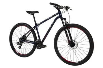 [prime] Bicicleta Caloi Vulcan HDS Azul | Suspensão Dianteira e Freio a Disco Hidráulico, Aro 29, Tamanho 13, 24 Velocidades