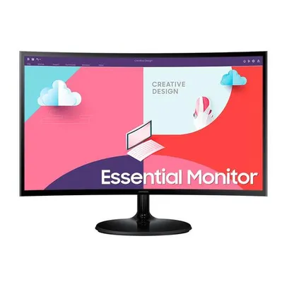 Monitor Samsung S36C 24" FHD, Tela Curva, Painel VA, 75Hz, 4ms, HDMI, FreeSync, Game Mode