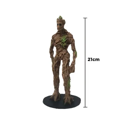 Action Figure Groot Adulto Guardiões da Galáxia Resina 21cm