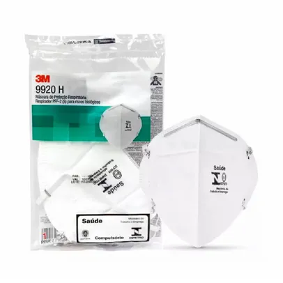 [AME R$47] 10 Máscaras 3m Pff2 N95 9920H Hospitalar