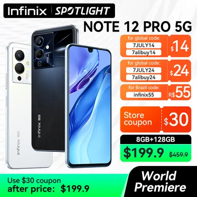 Smartphone Infinix Note 12 PRO 5G - 8GB+128GB | Global Version