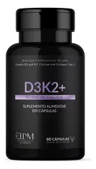 Vitamina D3 + K2 + Cálcio Em Capsulas Premium Pote 60caps Sabor Neutro