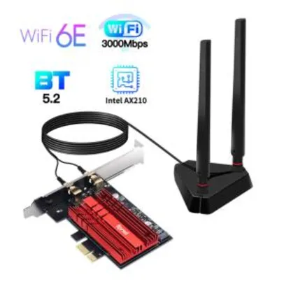 FENVI-WIFI 6E 802.11ax WIFI PCI-E 3000mbps | R$162