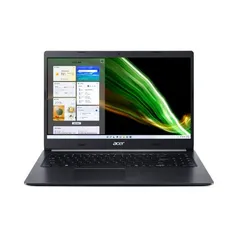 [AME R$1964] Notebook Acer Intel Core i5-10210U 8GB 256GB SSD W11 15.6 Preto A515-54-505Q