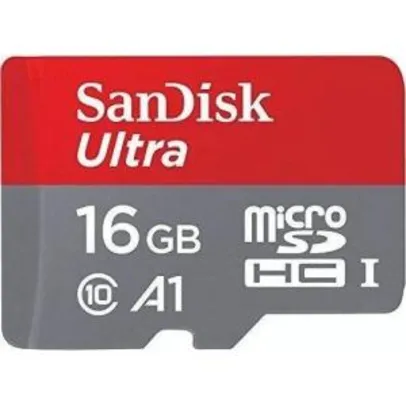 [50% AME 17,00 reais] Micro Sd Hc Sandisk Ultra 16gb FRETE GRÁTIS C10 U1 A1 98mb/s - R$36