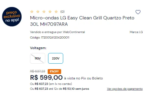 Imagem na descrição da promoção