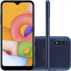 Smartphone Samsung Galaxy A01 Dual Chip Android 10 Tela 5.7" Octa-Core 32GB 4G Câmera 13MP- Azul - R$799