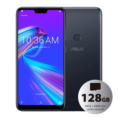 Smartphone Asus ZenFone ZB634KL, Shot Plus Preto, Dual Chip, Tela 6.2"