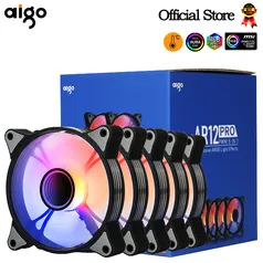 [Kit com 6] Fan Aigo Ar12pro Ventoinha Pc 120mm a-Rgb