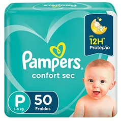 Fralda Pampers Confort Sec P - 50 fraldas