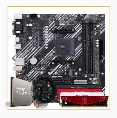 PICHAU KIT UPGRADE, AMD RYZEN 5 5600X, A520M, 8GB DDR4, COOLER T200 | R$2290