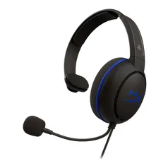 Headset Gamer HyperX Cloud Chat, Drivers 40mm, PS5 e PS4, P3, Preto e Azul, HX-HSCCHS-BK/AM