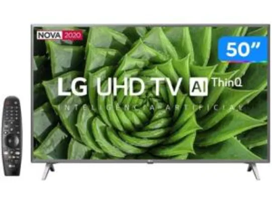 Smart TV 50" LG 50UN8000 UHD 4K + Smart Magic | R$2.399