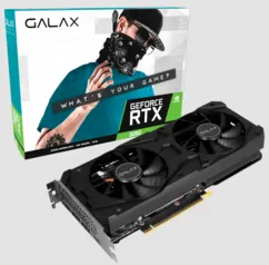 Placa de Video GALAX, GeForce RTX 3060, (1-Click OC), LHR, 12GB, GDDR6, DLSS, Ray Tracing, 36NOL7MD1VOC