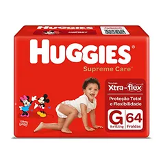 Fralda Huggies Supreme Care G - 64 Fraldas