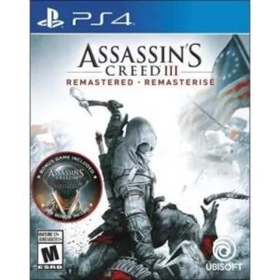 Assassin's Creed III: Remastered - PS4 | R$52
