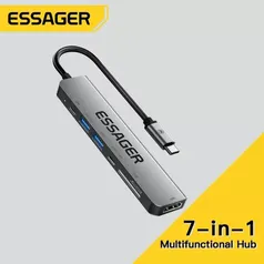 Essager Usb C Hub 7 En 1 Type C USB-HDMI-RJ45-SD/TF
