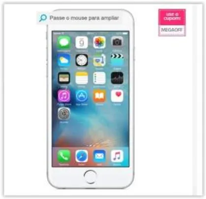 [Submarino] iPhone 6s 16GB Prata Tela 4.7" iOS 9 4G 12MP - Apple por R$ 3167