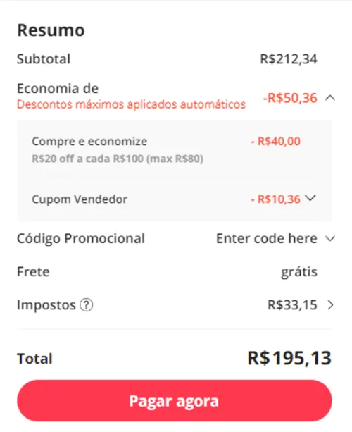 Imagem na descrição da promoção