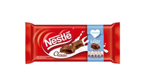 Barra de chocolate Ao leite 90g classic. 6 unid.  por  11.94