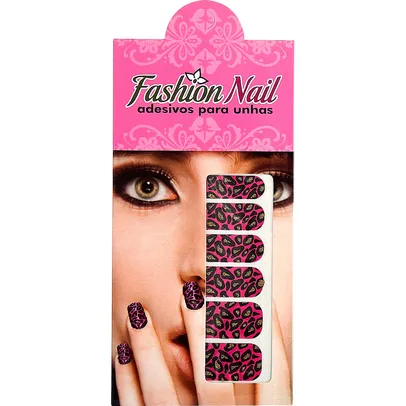 Película Adesiva Fashion Nail Onça Rosa