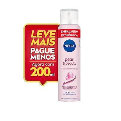 [Super 7,48] NIVEA Desodorante Antitranspirante Aerossol Pearl & Beauty 200ml - Proteção  48h